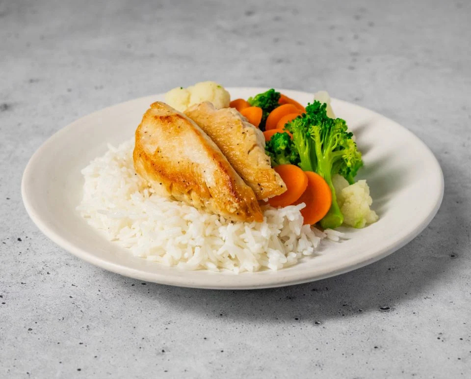 Chicken Breast, White Rice & Mixed Vegetables