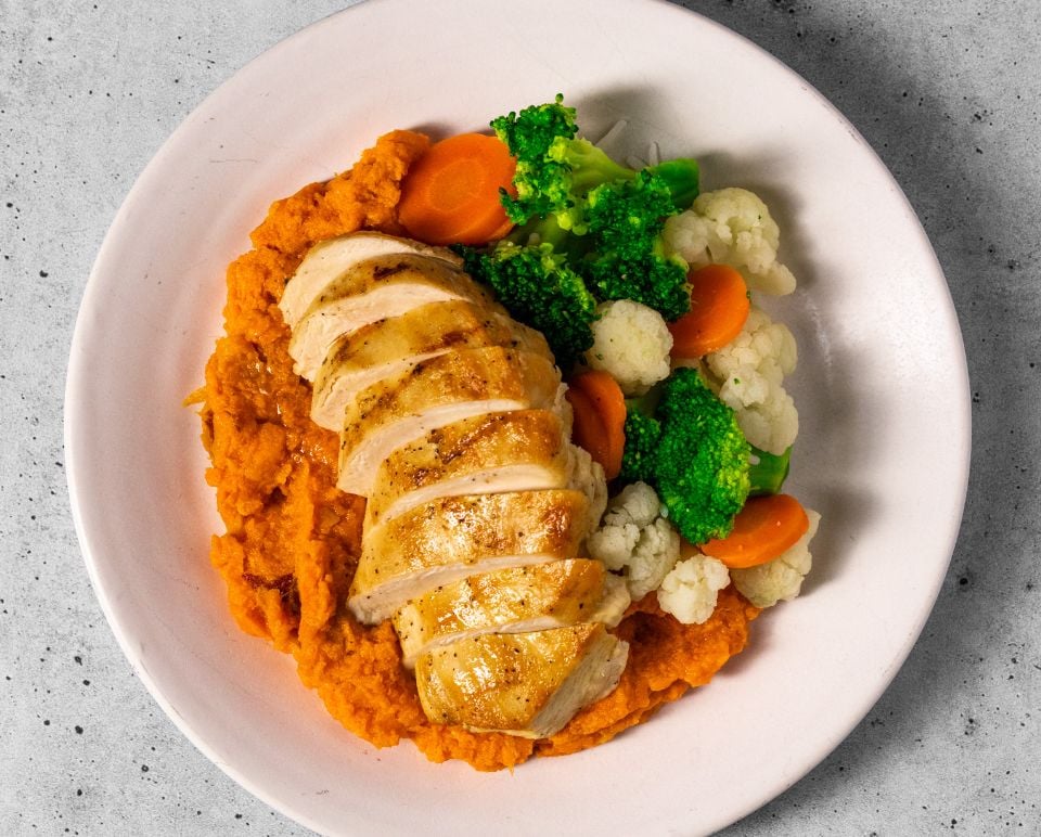 Chicken Breast, Sweet Potato & Mixed Vegetables