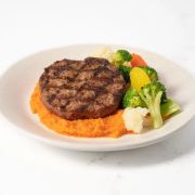 Beef Patty, Sweet Potato & Mixed Vegetables